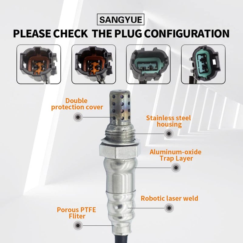 Sangyue 4 Oxygen Sensor for 2004 Nissan Frontier Xterra 3.3L Upstream + Downstream - Image 3